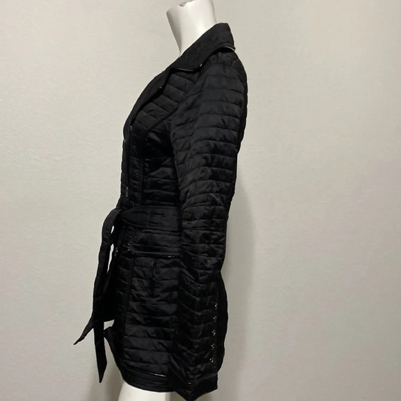 Laundry by Design Women's Black Double Breasted Quilted Belted Jacket Size XS - Picture 4 of 10